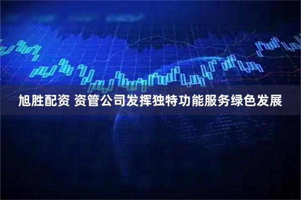 旭胜配资 资管公司发挥独特功能服务绿色发展